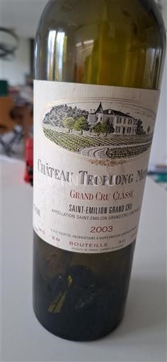 Bordeaux Saint-Émilion Grand Cru Grand Cru Classé Château Troplong Mondot 2003
