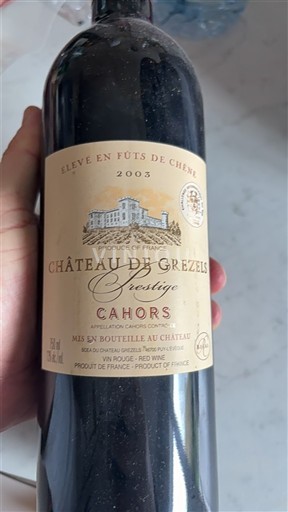 Sud-Ovest Cahors Château Grézels Prestige 2003