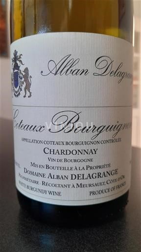 Bourgogne Bourgognebackar Domaine Alban Delagrange Icke årgångsbetecknad