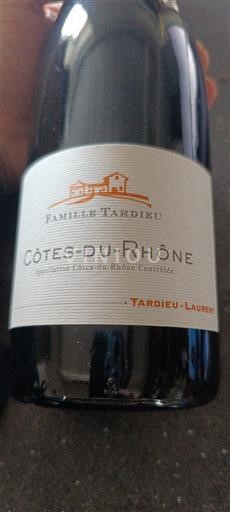Rhônen laakso Côtes-du-rhône Famille Tardieu 2024