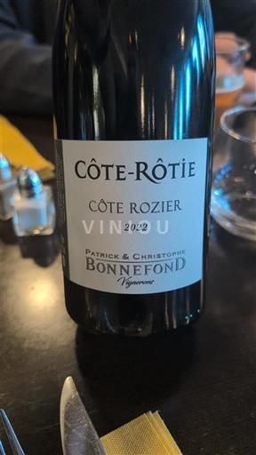Vale do Ródano Côte-rôtie Patrick & Christophe Bonnefond Côte Rozier 2022