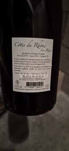 Valle del Rodano Côtes-du-Rhône Mas Isabelle et Bruno Gaurini Les Rieux 2022