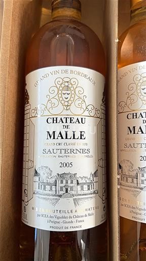 Bordeaux Sauternes Grand Cru Château Malle 2005