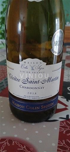 Borgonha Não especificado Maison Colin Seguin Cloître Saint-Martin 2018