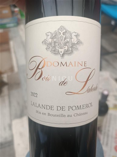 Bordeaux Lalande-de-Pomerol Domaine Bois de Laborde 2022
