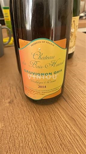 Thung lũng sông Loire Thung lũng Loire Château Bois Huaut Sauvignon Gris 2014