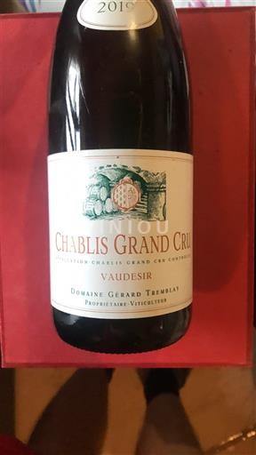 Burgundsko Chablis Grand Cru Domaine Gérard Tremblay Vaudésir 2019