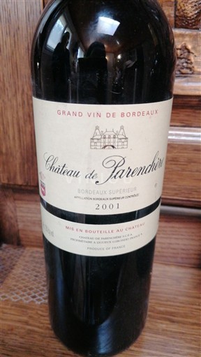 Bordeaux Bordeaux Supérieur Château Parenchère 2001
