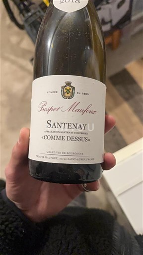 Bourgogne Santenay Prosper Maufoux Comme Dessus 2018