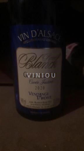 Alsacia Vendanges Tardives Blanck Justin 2020
