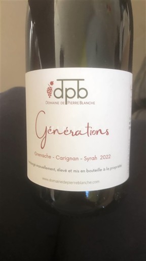 Languedoc och Roussillon Pays d'Oc Domaine Pierre Blanche Générations 2022
