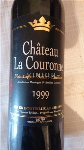 Bordeaux Montagne Saint-Émilion Château La Couronne 1999