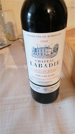 Bordeaux Côtes-de-bourg Château Labadie 2000