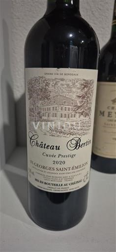 Bordeaux Saint-Georges-Saint-Émilion Château Berin Prestige 2020