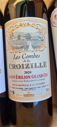 Bordeaux Saint-Émilion Grand Cru Grand Cru La Croizille Les Combes de la Croizille 2020