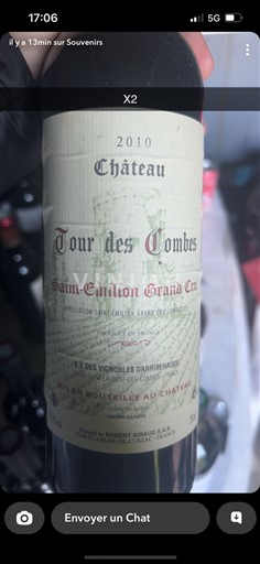 Bordeaux Saint-Émilion Grand Cru Château Tour des Combes 2010
