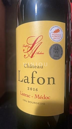 Bordeaux Listrac-Médoc Cru Bourgeois Château Lafon 2016
