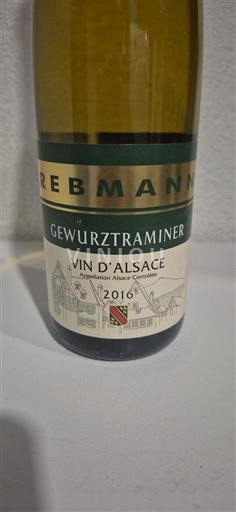 Alsace Rebmann Gewurztraminer 2016