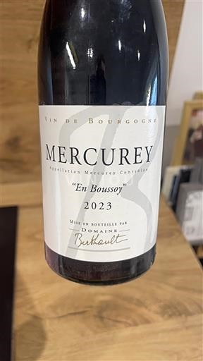 Burgundia Mercurey Domaine Berthault En Boussoy 2023