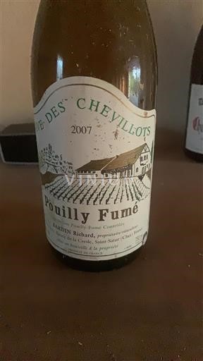 Údolí Loiry Pouilly-fumé Vigne des Chevillot 2007