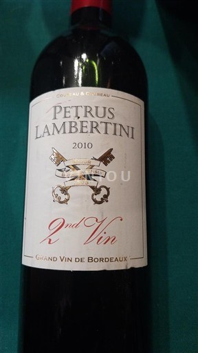 Bordeaux Petrus Lambertini 2nd Vin 2010