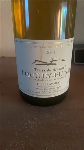 Bourgogne Pouilly-fuissé Gilles Morat Terres du Menhir 2013