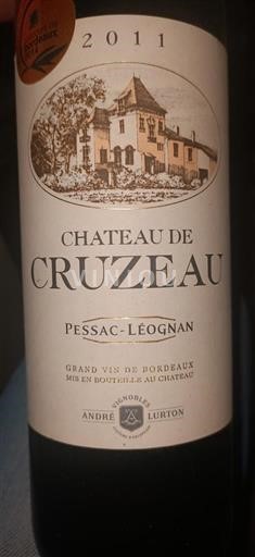 Bordeaux Pessac-Léognan Château Cruzeau 2011