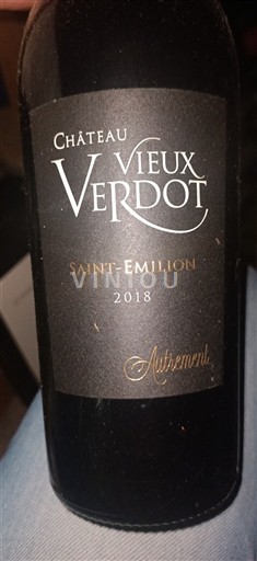 Bordeaux Saint-Émilion Château Vieux Verdot Autrement 2018