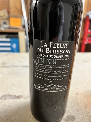 Bordeaux Bordeaux Supérieur La Fleur du Buisson 2020