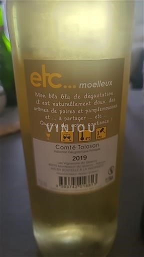 Südwestfrankreich Comté Tolosan Les Vignerons du Quercy etc... moelleux 2019