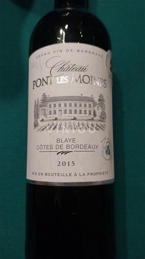 Burdeos Blaye-Côtes de Burdeos Château Pont les Moines 2015
