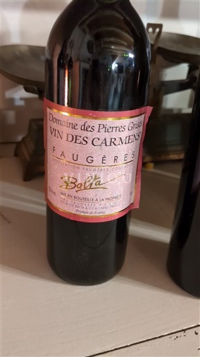 Languedoc Faugères Domaine Des Pierres Grises Vin des Carmes Sin añada
