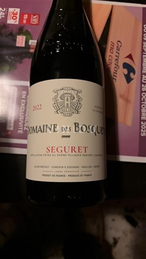 Údolí Rhôny Côtes-du-Rhône-villages Domaine Des Bosquets Séguret 2022