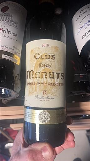 Burdeos Saint-Émilion Gran Cru Clos des Menuts 2010