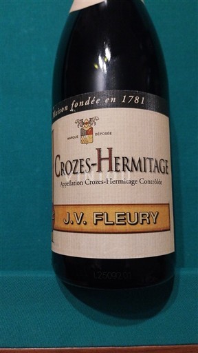 Rhônevallei Crozes-hermitage J.V. Fleury 2023