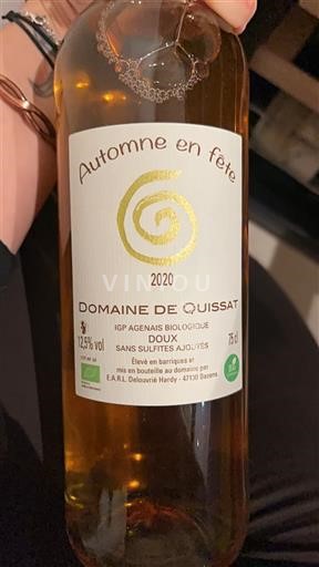 Akvitanien och Charentes Agenais Domaine Quissat Automne en fête 2020