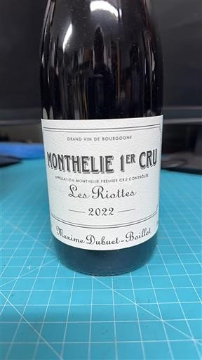 Burgundy Monthélie Premier Cru Maxime Dubuet-Baillot Les Riottes 2022