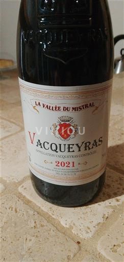 Rhônen laakso Vacqueyras La Vallée du Mistral 2021