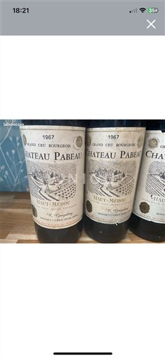 Bordeaux Haut-Médoc Cru Bourgeois Château Pabeau 1967