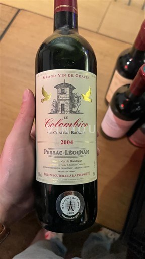 Bordeaux Pessac-Léognan Château Brown Le Colombier 2004