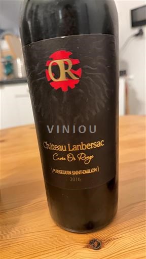 Bordeaux Puisseguin-saint-émilion Château Lanbersac Or Rouge 2016