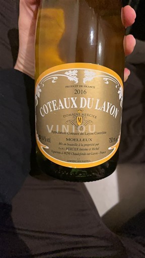 Loire-dalen Coteaux-du-layon Domaine Mercier 2016