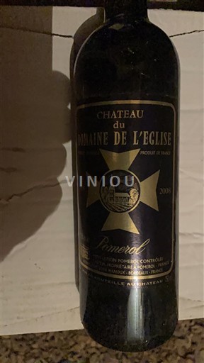 Bordeaux Pomerol Domaine De l'Eglise 2008