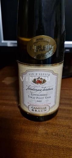 Elsass Camille Braun Lippelsberg Tokay Pinot Gris 2003