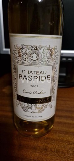 Bordeaux Sauternes Château Raspide Préchon 2007