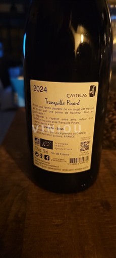 Rhônen laakso Rhône-laakso Castelas Tranquille Pinard 2024