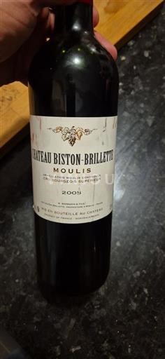 Bordeaux Moulis-en-Médoc Cru Bourgeois Supérieur Château Biston-Brillette 2005