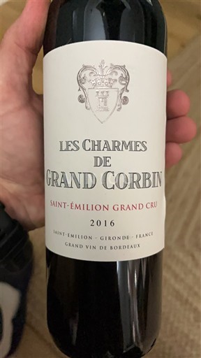 Bordeaux Saint-Émilion Grand Cru Grand Cru Grand Corbin Les Charmes de Grand Corbin 2016