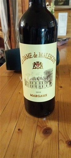 Bordeaux Margaux Château Malescot Saint-Exupéry La Dame de Malescot 2018