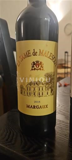 Burdeos Margaux Château Malescot Saint-Exupéry La Dame de Malescot 2018